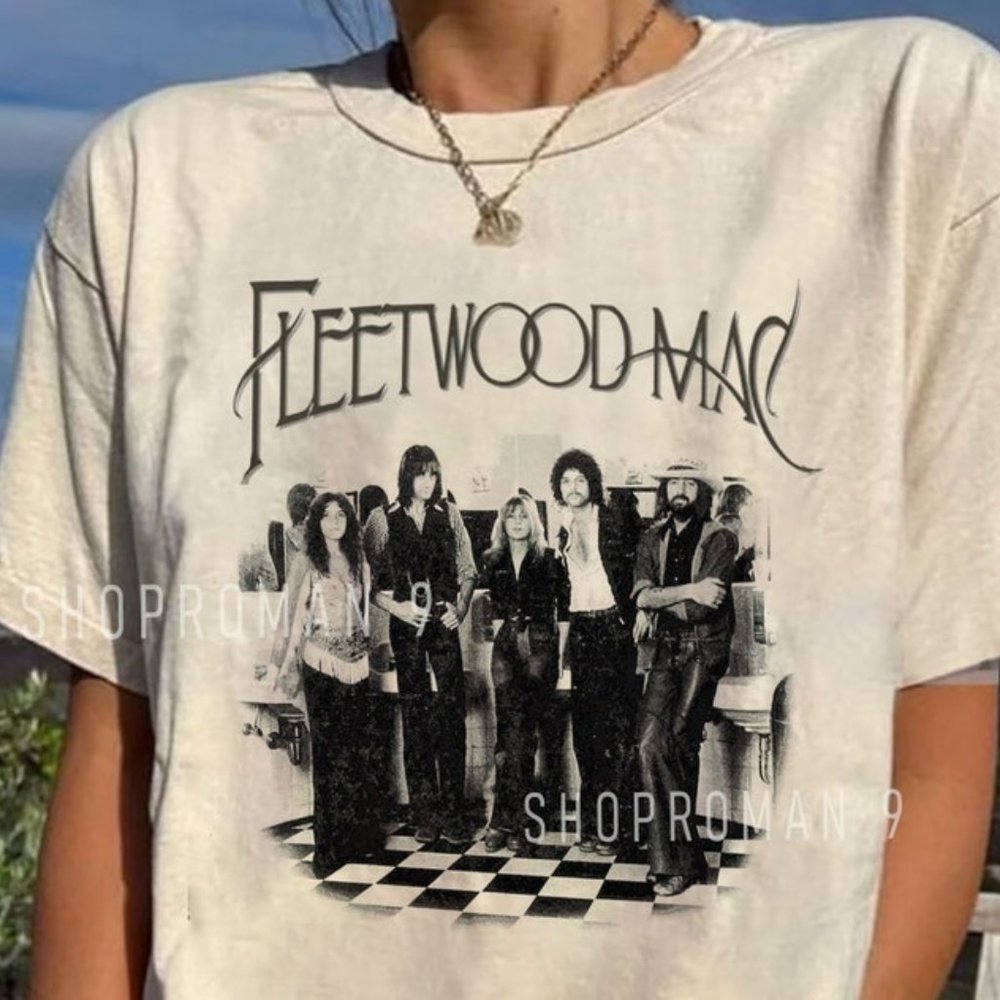 Vintage 90s Fleetwood Mac Shirt, Fleetwood Mac Graphic Shirt, Music Rock Band Sh